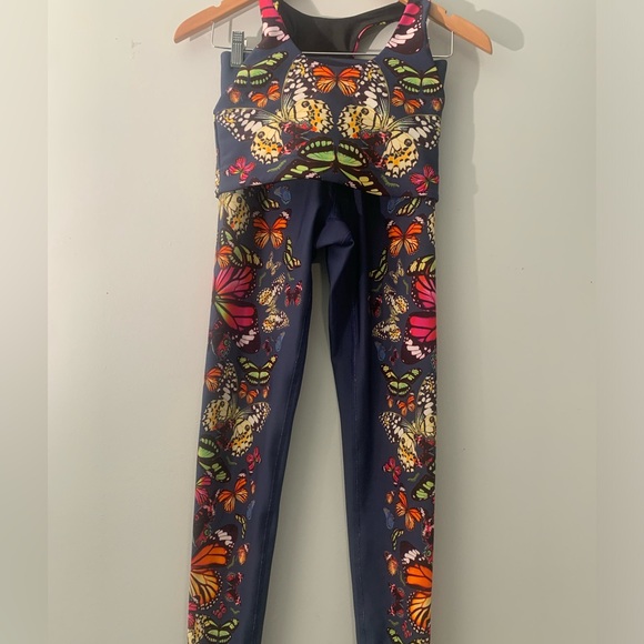 Terez Kaleidofly Pop Full Set Leggings and Sports Bra Size‎ S - Picture 2 of 13